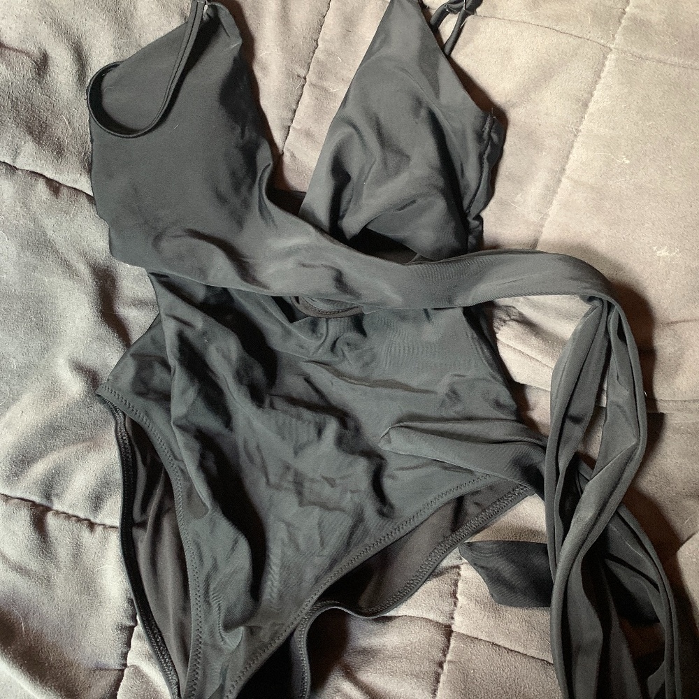 One piece bathing suit.